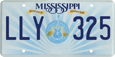 MS license plate LLY325