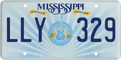 MS license plate LLY329
