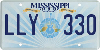 MS license plate LLY330