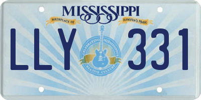 MS license plate LLY331