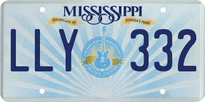 MS license plate LLY332