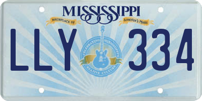 MS license plate LLY334