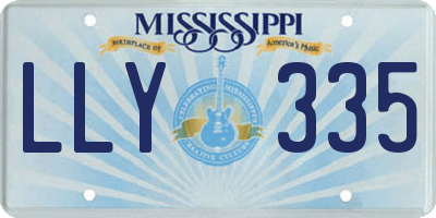 MS license plate LLY335