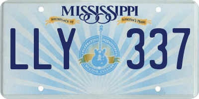 MS license plate LLY337