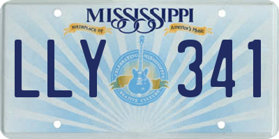 MS license plate LLY341