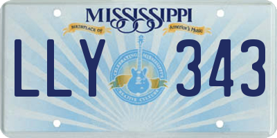MS license plate LLY343