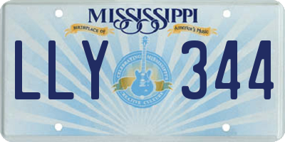 MS license plate LLY344