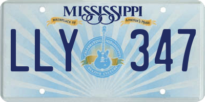 MS license plate LLY347