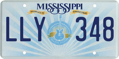 MS license plate LLY348
