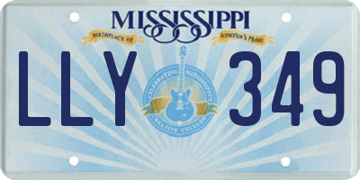 MS license plate LLY349