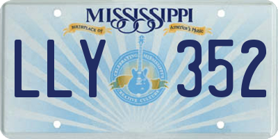 MS license plate LLY352