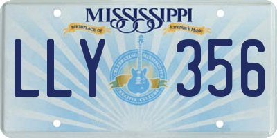 MS license plate LLY356