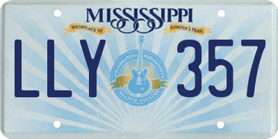 MS license plate LLY357