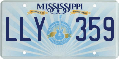 MS license plate LLY359