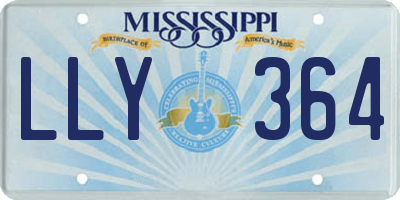 MS license plate LLY364
