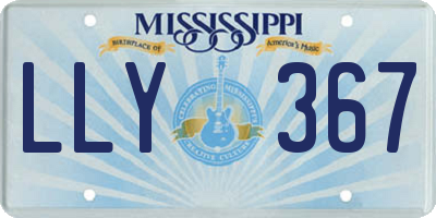 MS license plate LLY367