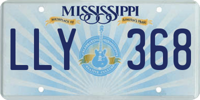 MS license plate LLY368