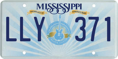 MS license plate LLY371
