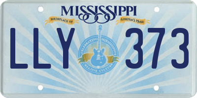 MS license plate LLY373
