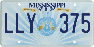 MS license plate LLY375