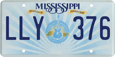 MS license plate LLY376