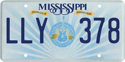 MS license plate LLY378