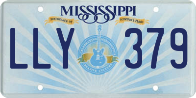 MS license plate LLY379