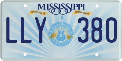 MS license plate LLY380