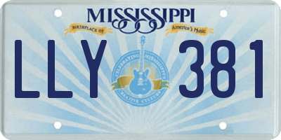 MS license plate LLY381