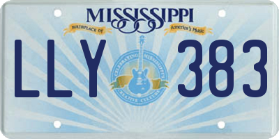 MS license plate LLY383