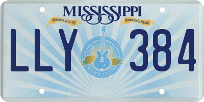 MS license plate LLY384