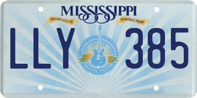 MS license plate LLY385