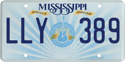 MS license plate LLY389