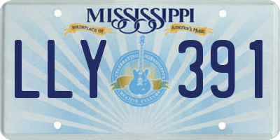 MS license plate LLY391