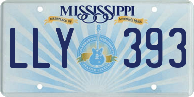 MS license plate LLY393
