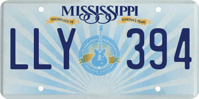 MS license plate LLY394