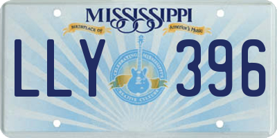 MS license plate LLY396