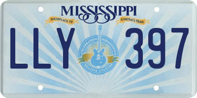 MS license plate LLY397