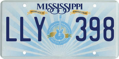 MS license plate LLY398