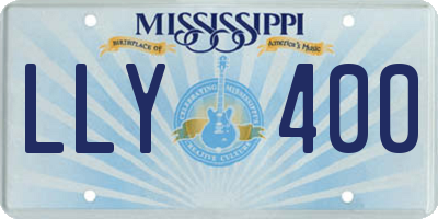 MS license plate LLY400