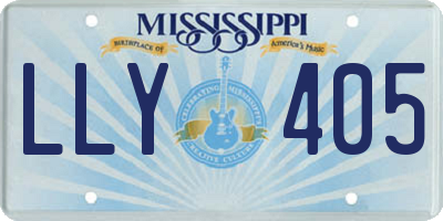 MS license plate LLY405