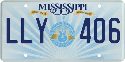 MS license plate LLY406