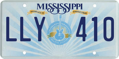 MS license plate LLY410