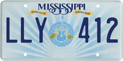 MS license plate LLY412