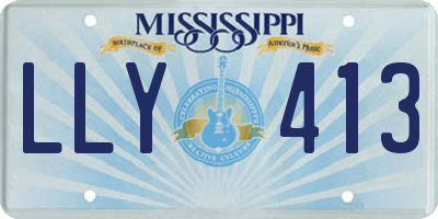 MS license plate LLY413