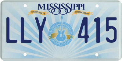 MS license plate LLY415