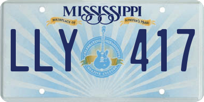 MS license plate LLY417