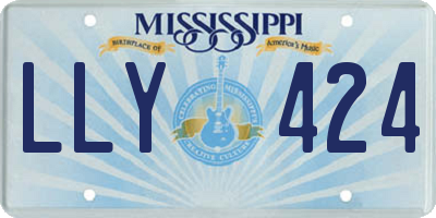 MS license plate LLY424