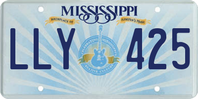 MS license plate LLY425