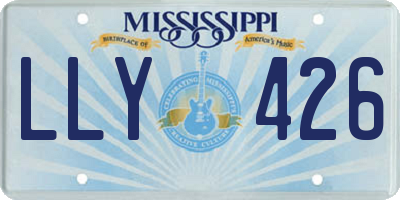 MS license plate LLY426